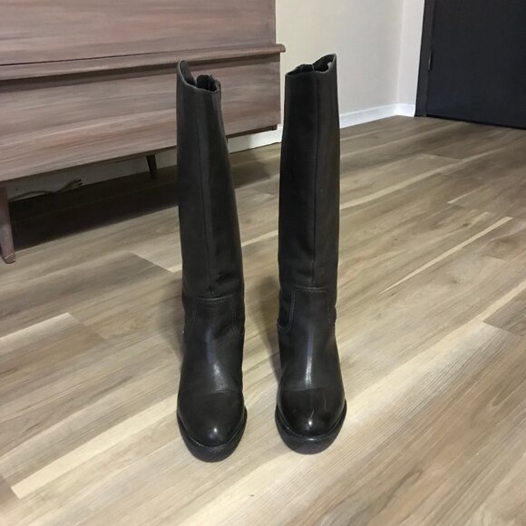 Franco Sarto Ladies Brown Leather Boots Size 6 - Picture 2 of 7